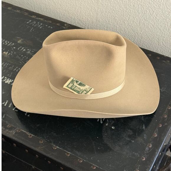 RESISTOL Self Conforming XXX Beaver Felt Western Cowboy Hat Men size 6 7/8 - Picture 4 of 10